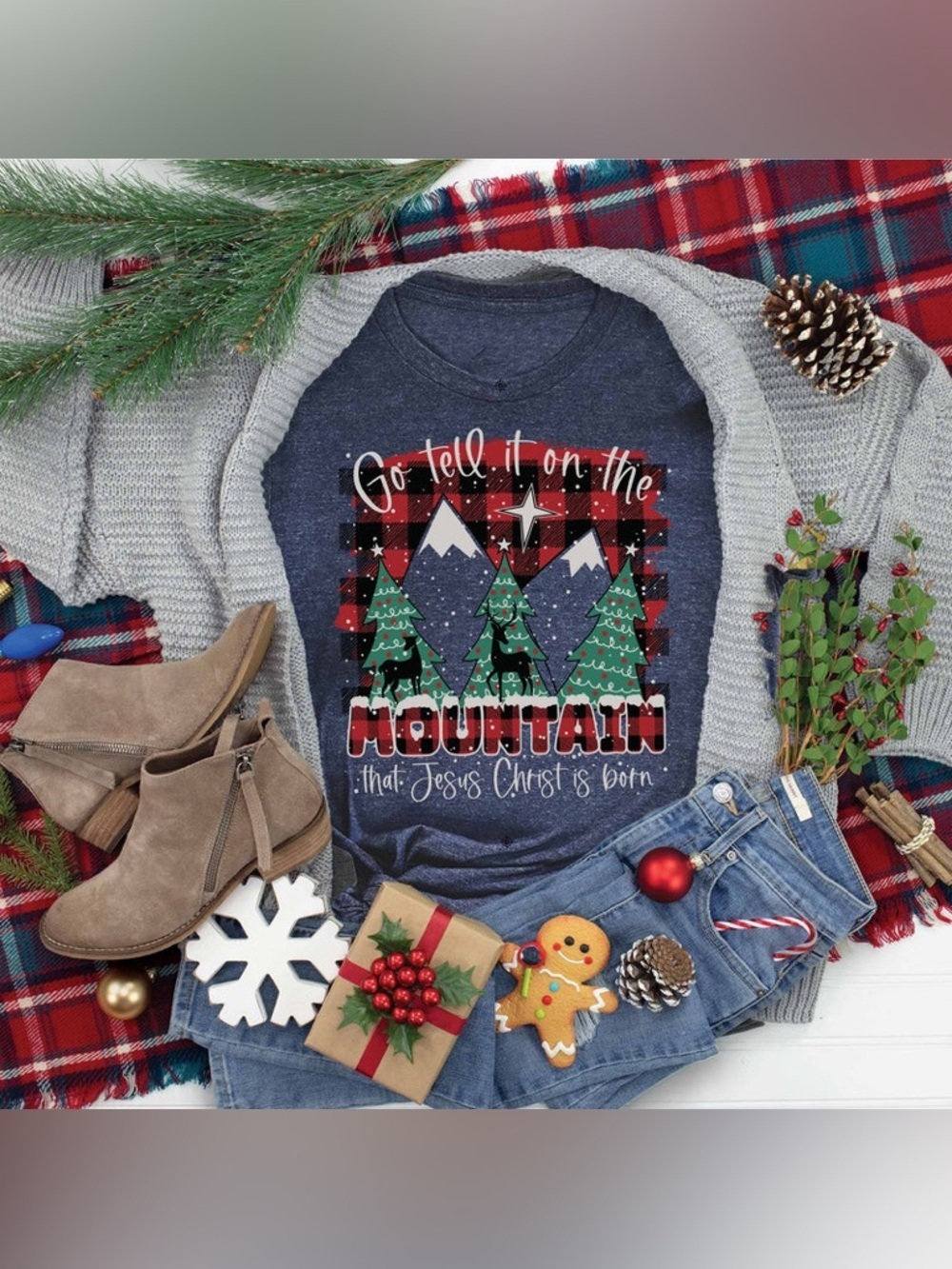 Love in Faith Go Tell It on The Mountain Tee Unisex PLUS